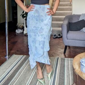 Urban Outfitters Blue Asymmetrical Pencil Skirt